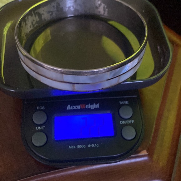 Beautiful Antique Vintage Silvertone Mother-of-Pearl Abalone Fashion Bracelet! - Picture 7 of 8